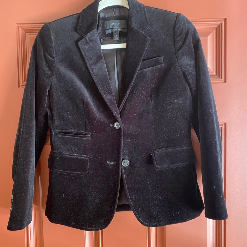 J. Crew Black Velvet Blazer